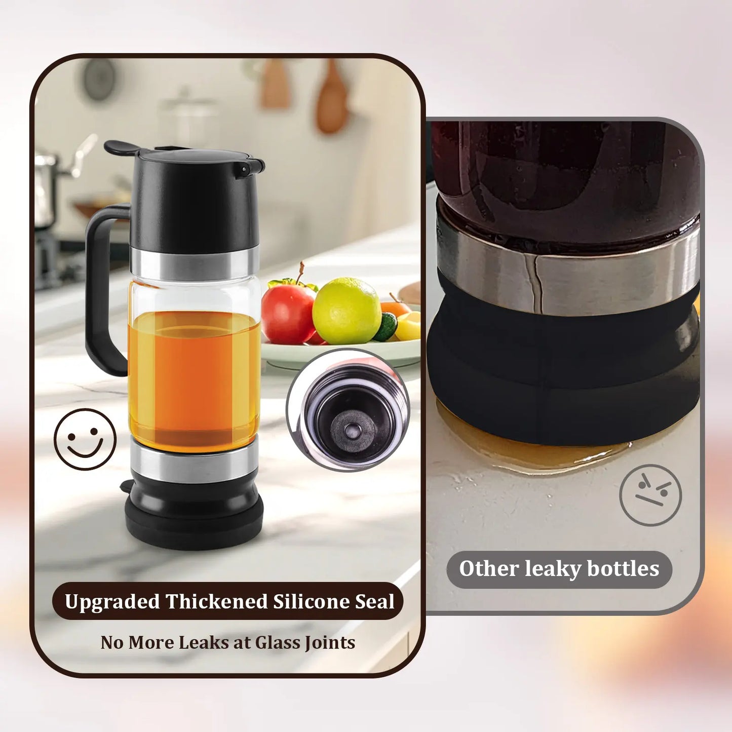 No-Drip Glass Honey Dispenser with Trigger Handle