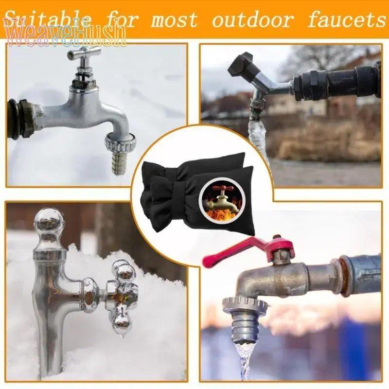4-Pcs Thickened Waterproof Insulated Outdoor Faucet Covers for Winter Freeze Protection