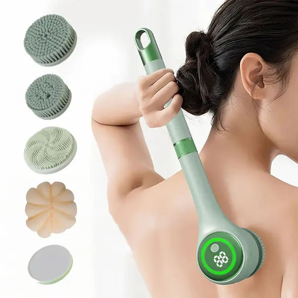 Rechargeable Electric Back Scrubber for Shower – IPX7 Waterproof Spin Body Bath Brush
