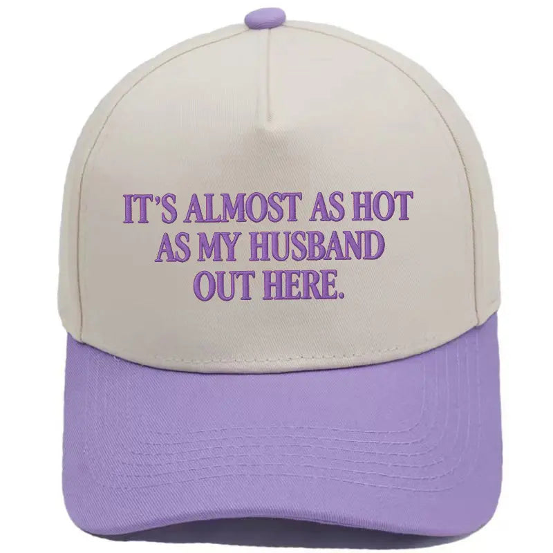 Funny "Almost As Hot As My Husband" Hat – Retro Two-Tone Snapback Cap