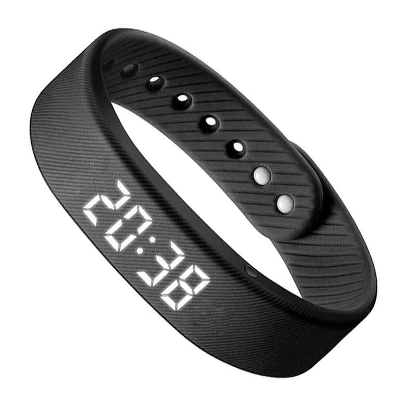Waterproof Fitness Tracker Band with Step Counter & Silent Alarm – Built-in USB Charging