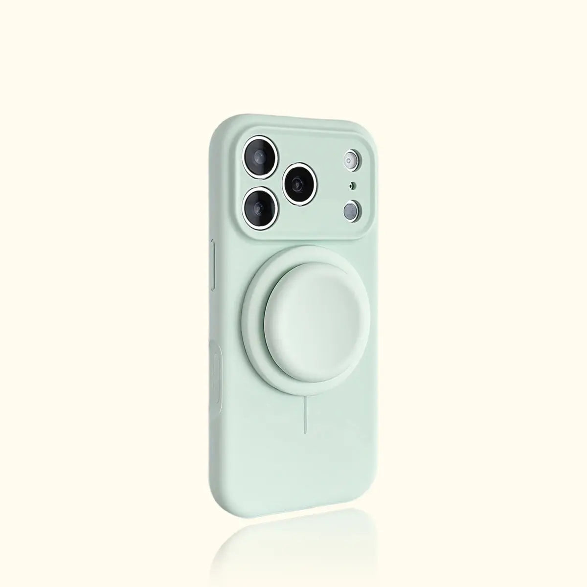 Magnetic Stand Liquid Silicone Full Coverage Phone Case with AI Capture Button for iPhone 18 Pro Max