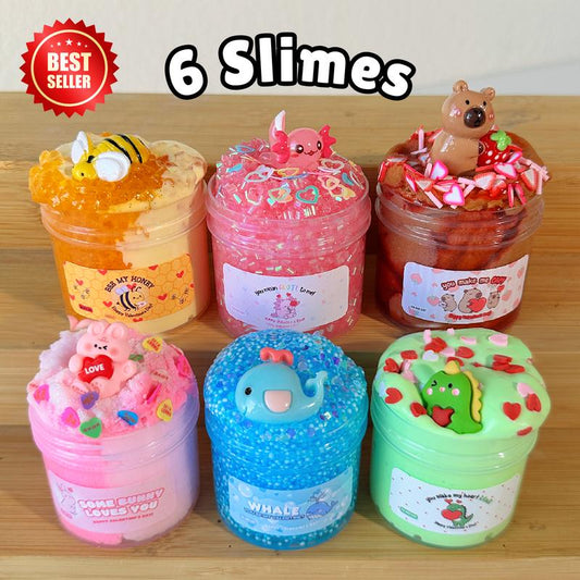 Valentine's Day Mini Slimes 6 Pack
