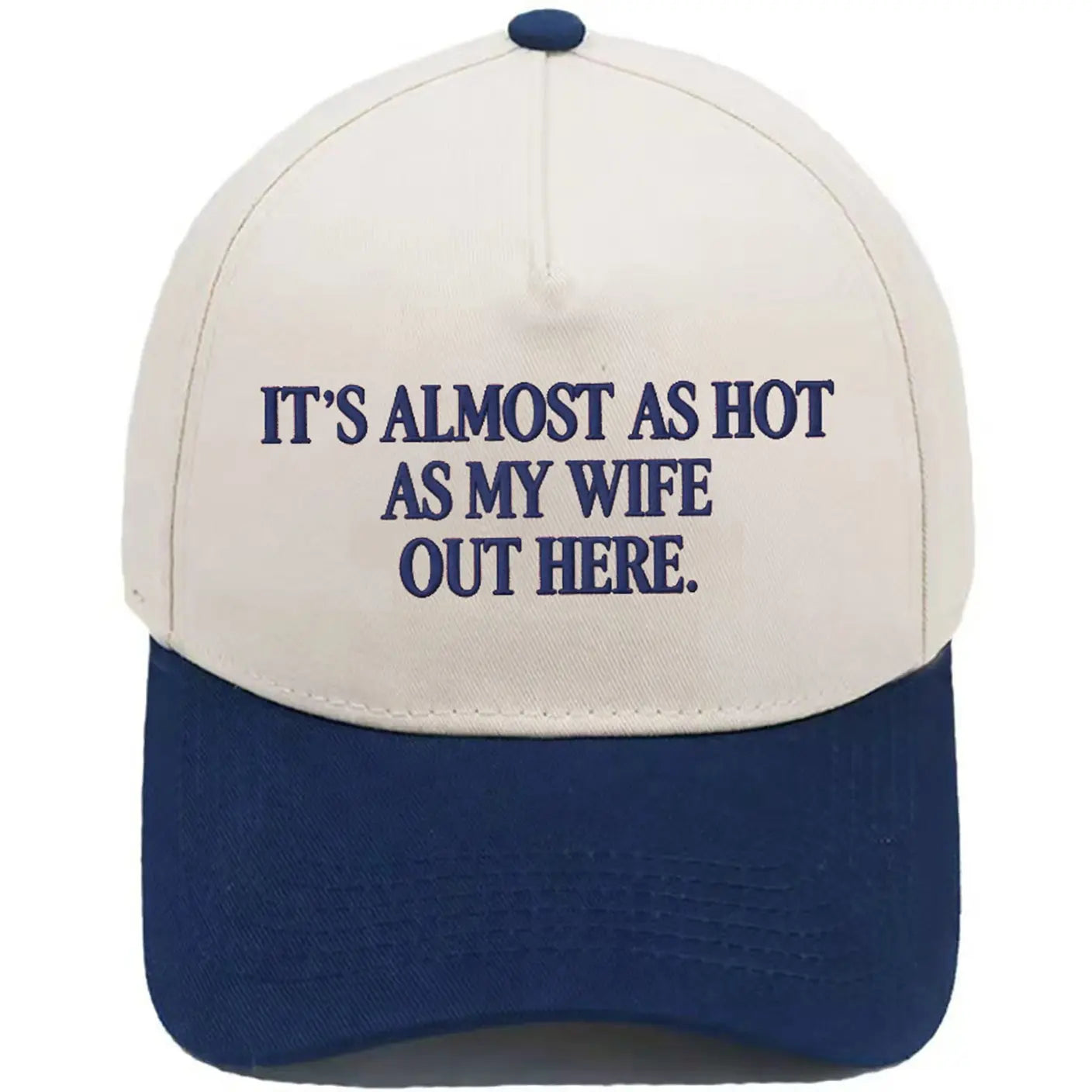 Funny "Almost As Hot As My Husband" Hat – Retro Two-Tone Snapback Cap