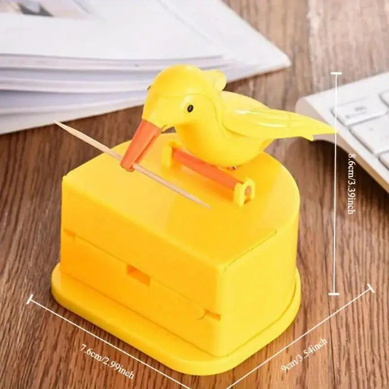 Cute Bird Toothpick Dispenser, Automatic Kitchen Toothpick Holder