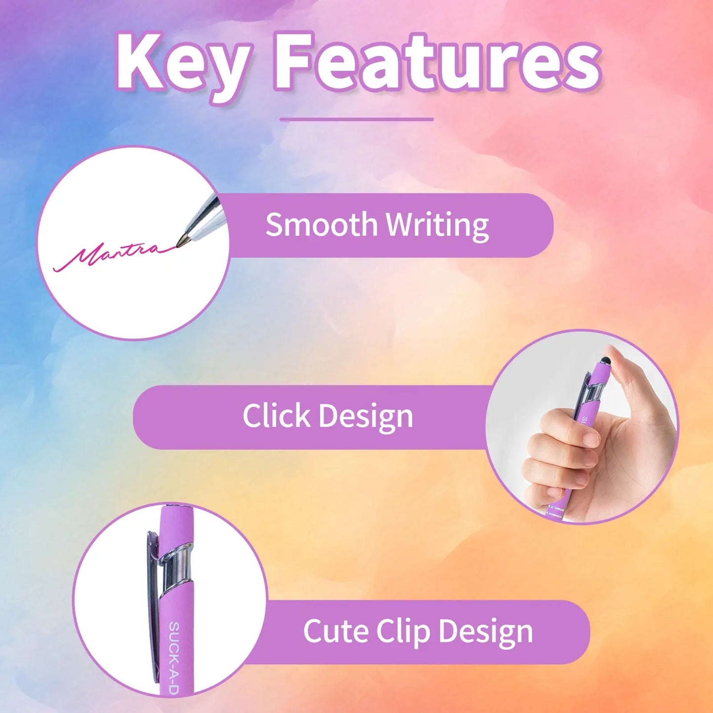 7PCS Funny Sarcastic Quote Ballpoint Pen Set – Relatable Office Humor Pens, Smooth Writing Black Ink, Cute Desk Accessories, Funny Coworker Gifts, Office Supplies for Work, School & Home