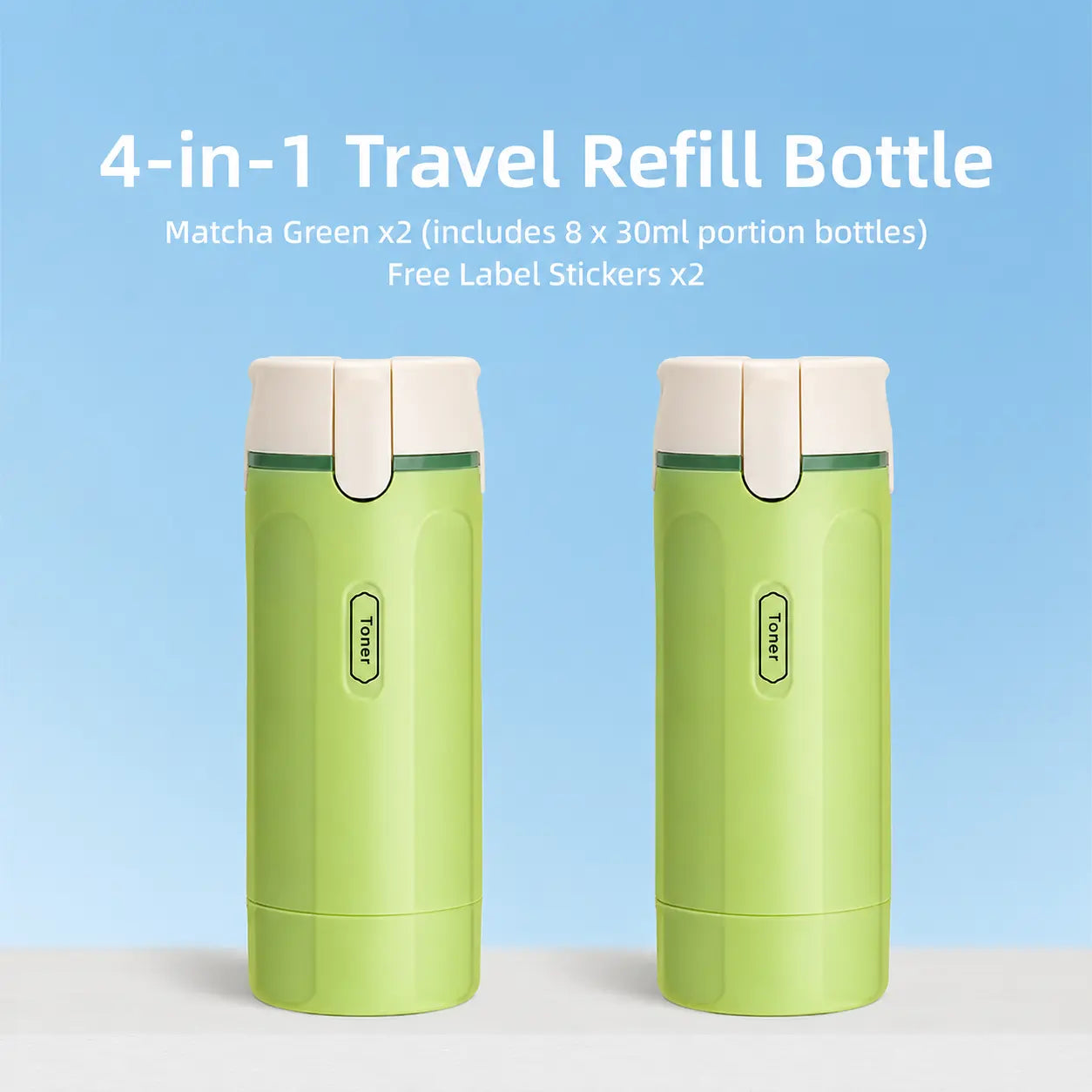 4-in-1 Travel Toiletry Dispenser Bottle – Leakproof Refillable Travel Container