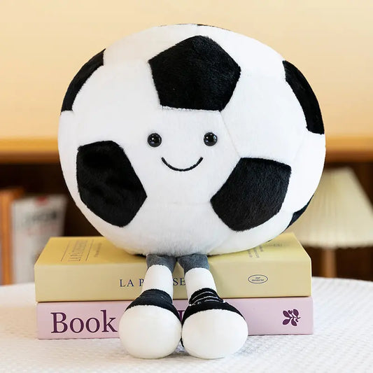 Cute Football Plush Toy – Soft Stuffed Soccer Ball Pillow for Kids & Fans
