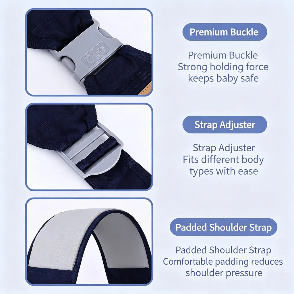 Adjustable Breathable Mesh Single-Shoulder Baby Carrier – Lightweight Hands-Free Strap
