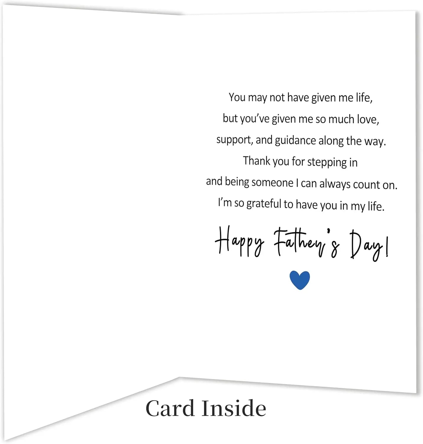 Step Dad & Bonus Dad Emotional Father’s Day Appreciation Card with Envelope