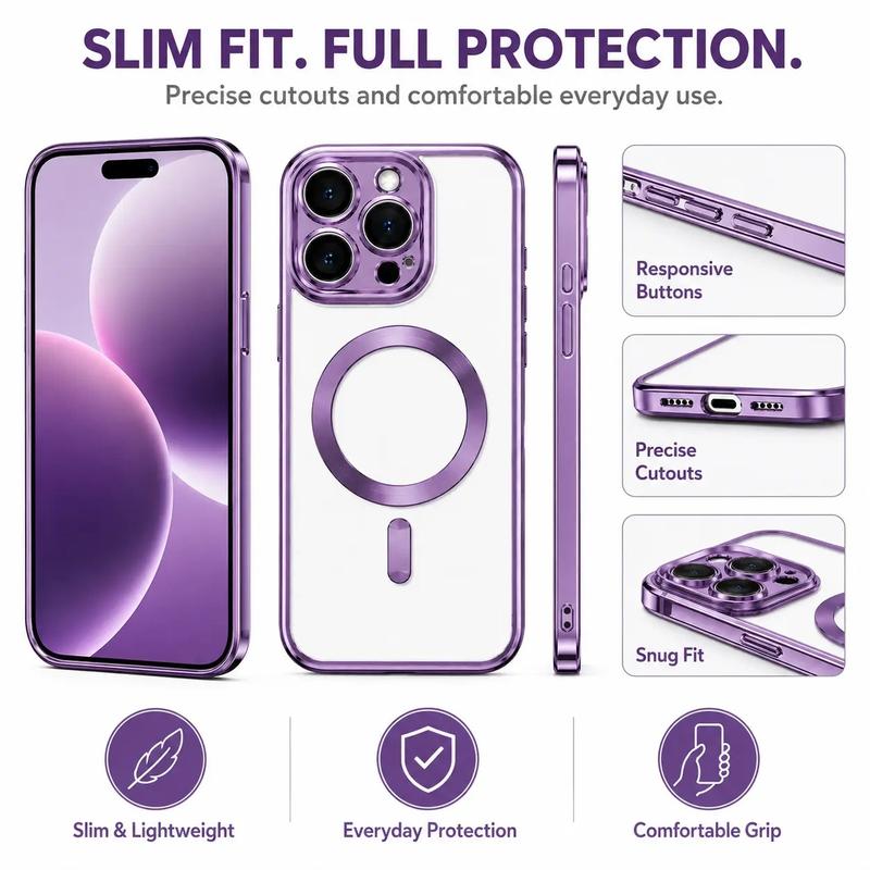 Luxury Gradient Glitter MagSafe Shockproof Case for iPhone 18 Pro Max