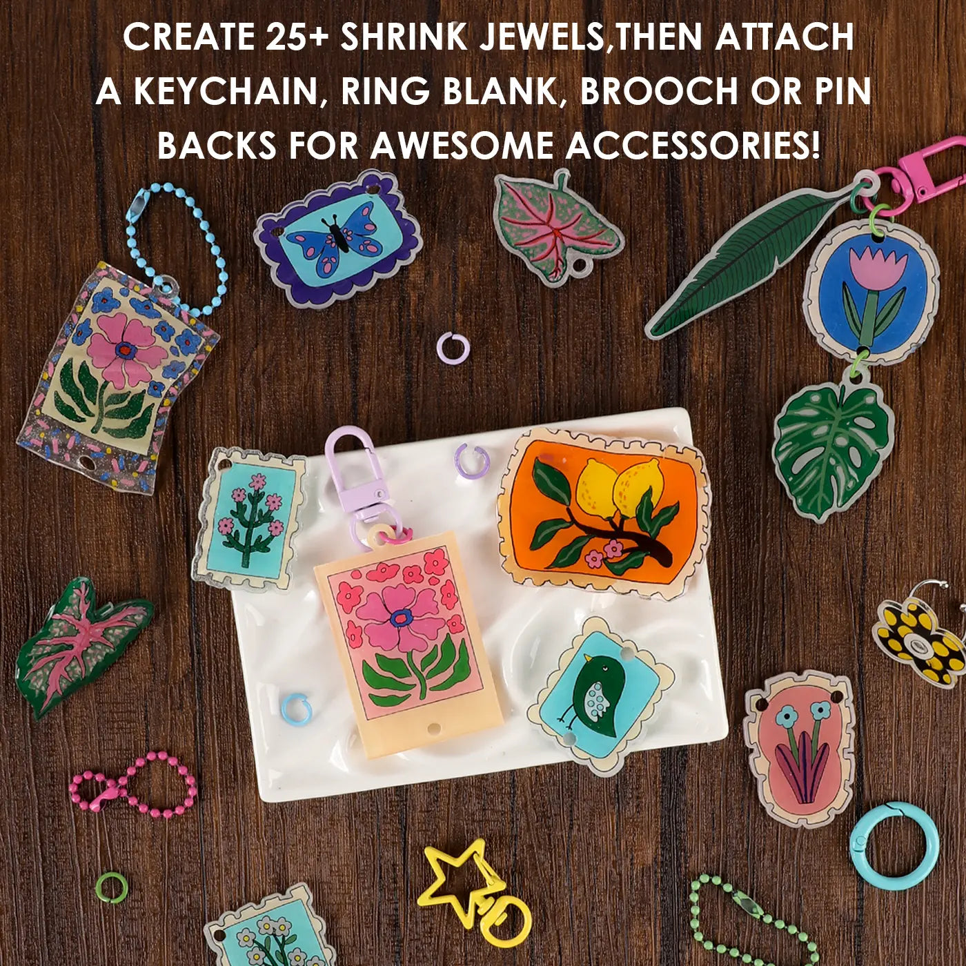 Grabie Shrink to Sparkles Craft Kit, gift for valentines's day, Shrinky Dinks, Retro Style, Vintage Style, TiktokShopSpringGlowUp, RefreshedLook