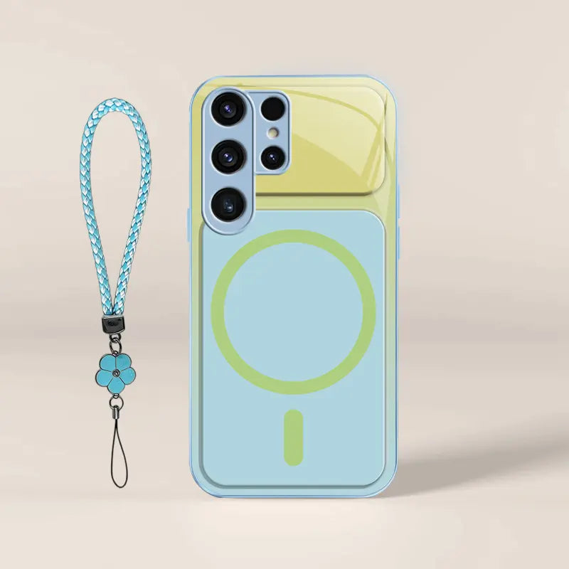 Dopamine Color Block Magnetic Phone Case for Samsung Galaxy S26 Ultra – Full Camera Protection & Shockproof Cover