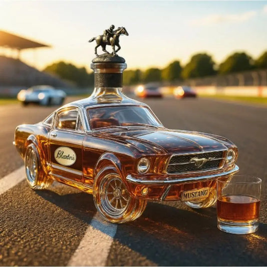 Creative Ford Mustang Whiskey Decanter, Glass Bottle in Car Shape, Perfect Gift for Men, Unique Whiskey Bottle Design