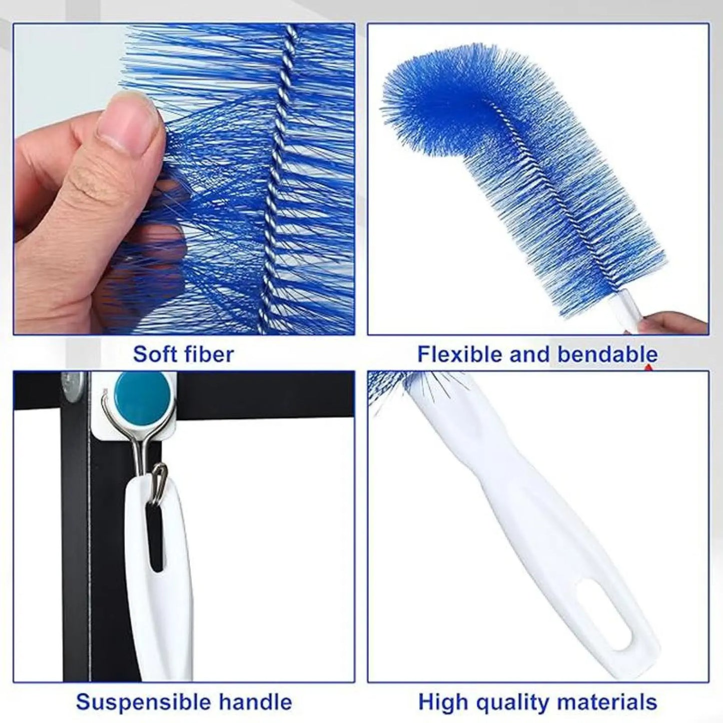 Bendable Microfiber Ceiling Fan Duster: Reusable & Washable Cleaner Brush