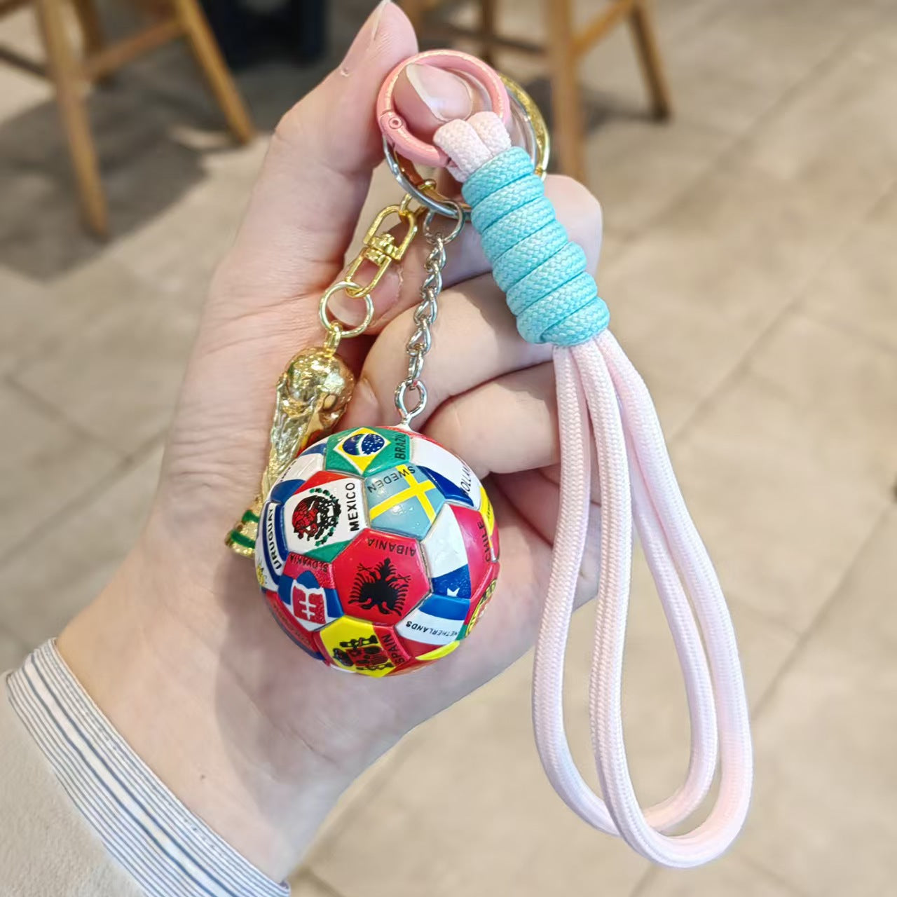 World Cup 2026 Football Keychain - Cool Soccer Fan Gift & Backpack Charm