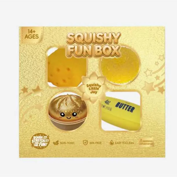 4-Pack Squishy Toys - Assorted Mixed Rebound Silicone Toys