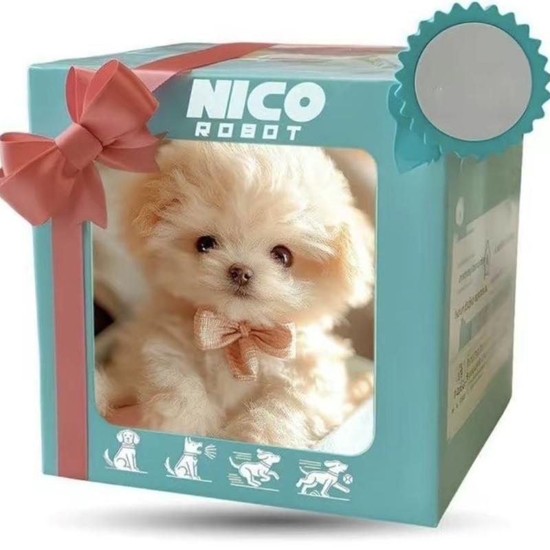 Lifelike Robotic Pup Plush Toy - Interactive Pet That Walks, Barks & Wags Tail, Cute Smart Toy for Kids & Adults,