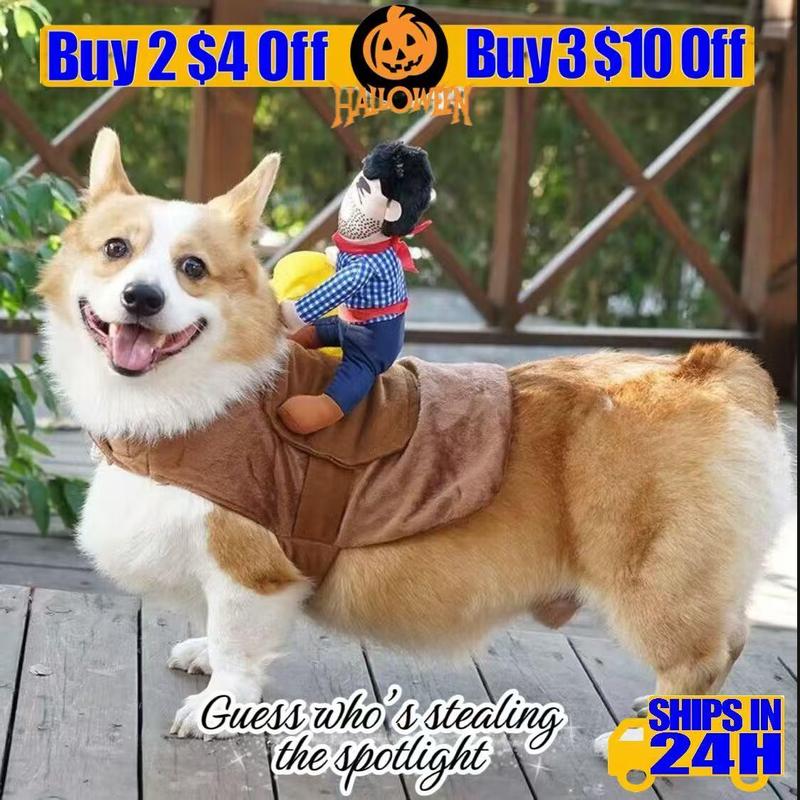 Matador Bullfighter Pet Costume Set with Hat – Adjustable Plush Dog & Cat Outfit