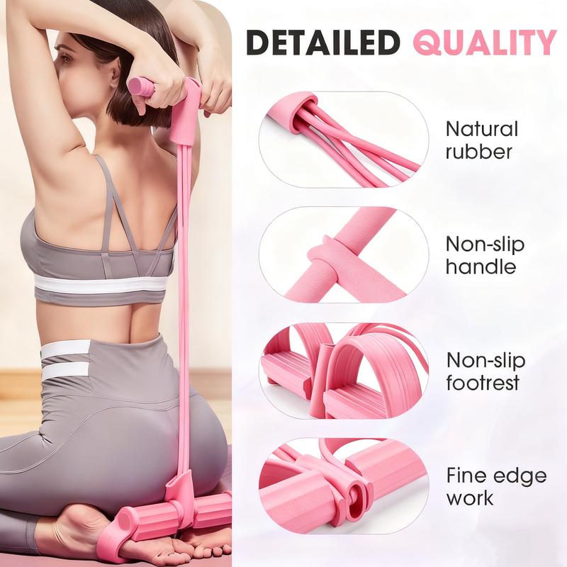 Portable Home Gym Pedal Puller - 6-Tube Resistance Band for Abdominal, Leg & Arm Training