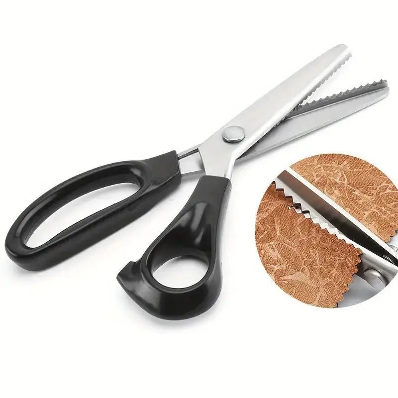 Sharp Stainless Steel Zigzag Pinking Shears for Sewing, Tailoring & DIY Crafts