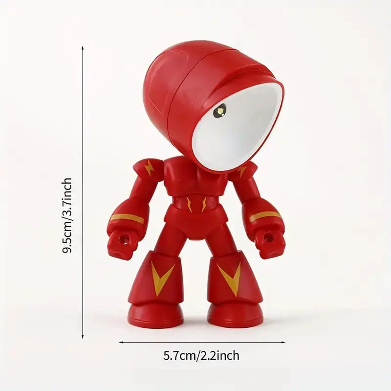 Cute LED Mini Robot Night Light with Magnetic Base – Soft Glow Decorative Atmosphere Lamp for Room Decor