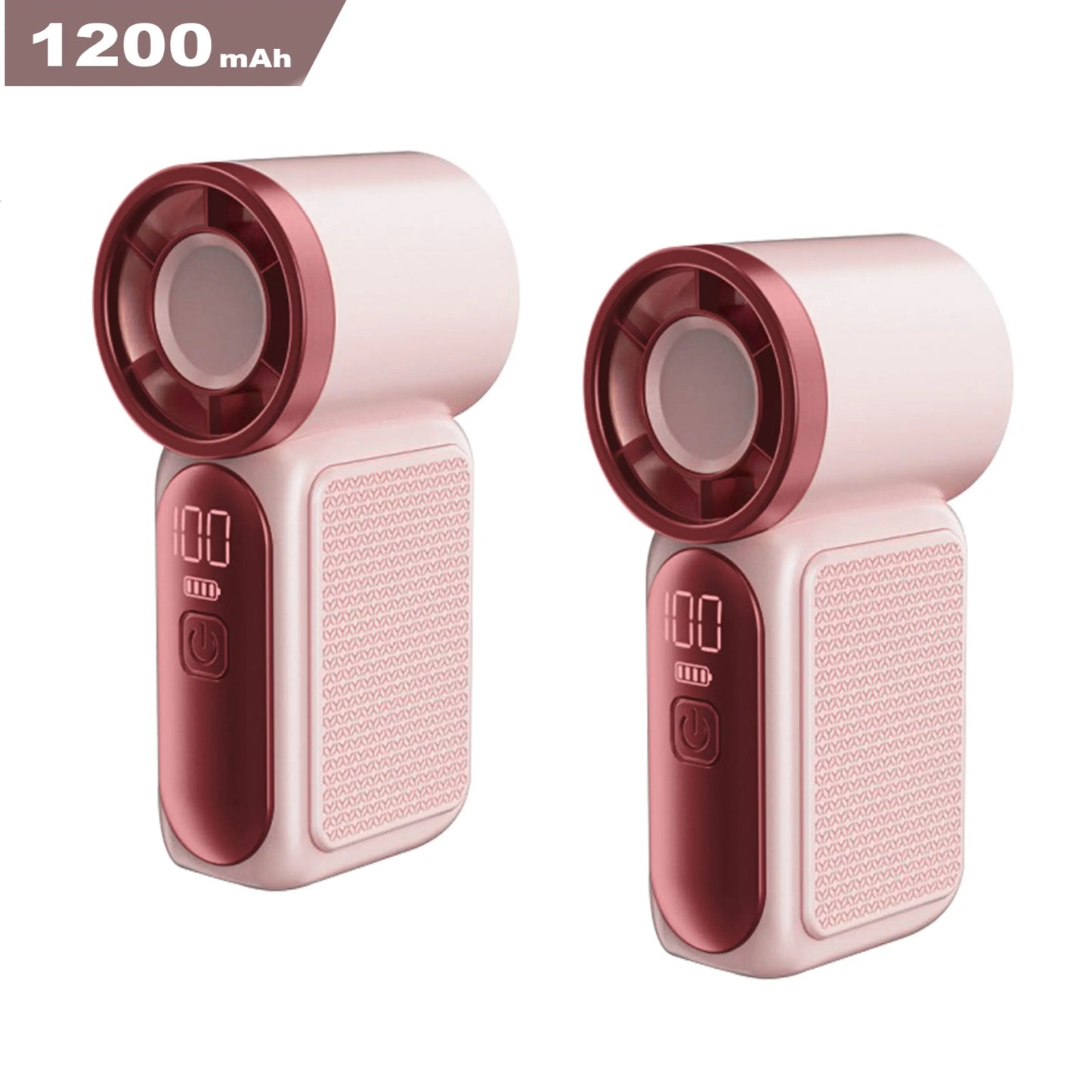 Mini Handheld Fan with LED Display - 6-Speed Turbo Portable Pocket Fan