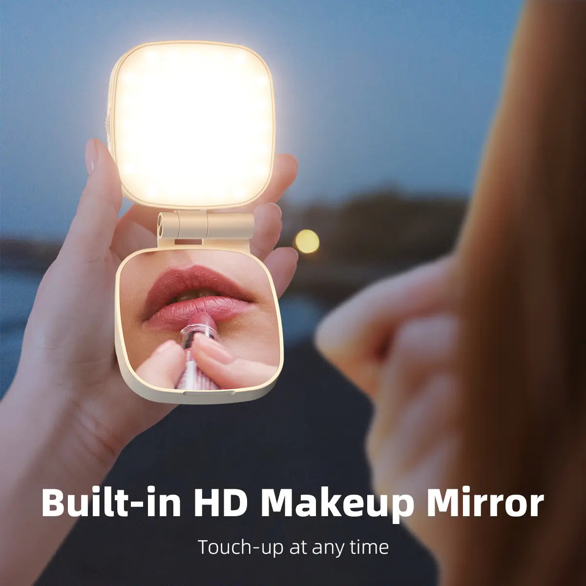 Weilisi MagSafe Magnetic Ring Light with Mirror – Rechargeable LED Selfie Light for iPhone 17 Pro Max