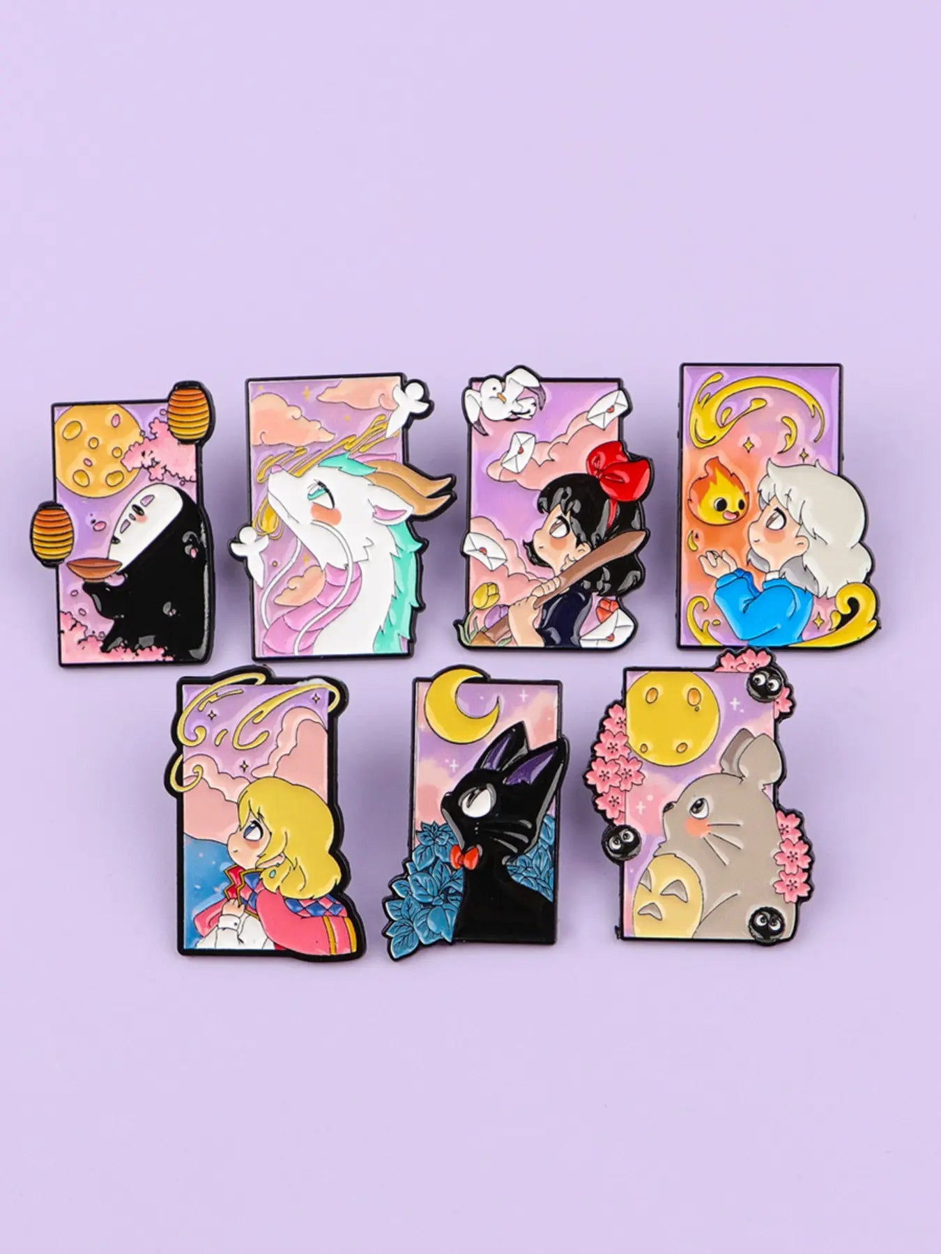 7pcs/Set Cartoon Character Brooch, Cute Style Badges for Daily Wear, Perfect Gift for Friends, All-Season Accessory