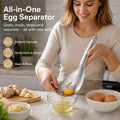 304 Stainless Steel Multifunctional Kitchen Spoon – Egg Separator, Garlic Grater & Mud Masher