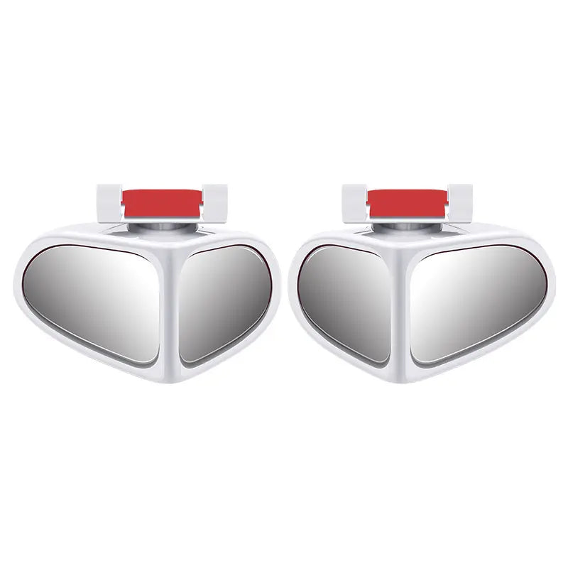 360° Rotatable Dual-Lens Blind Spot Mirror – Real Glass Rearview Auxiliary Mirror for Safe Reversing