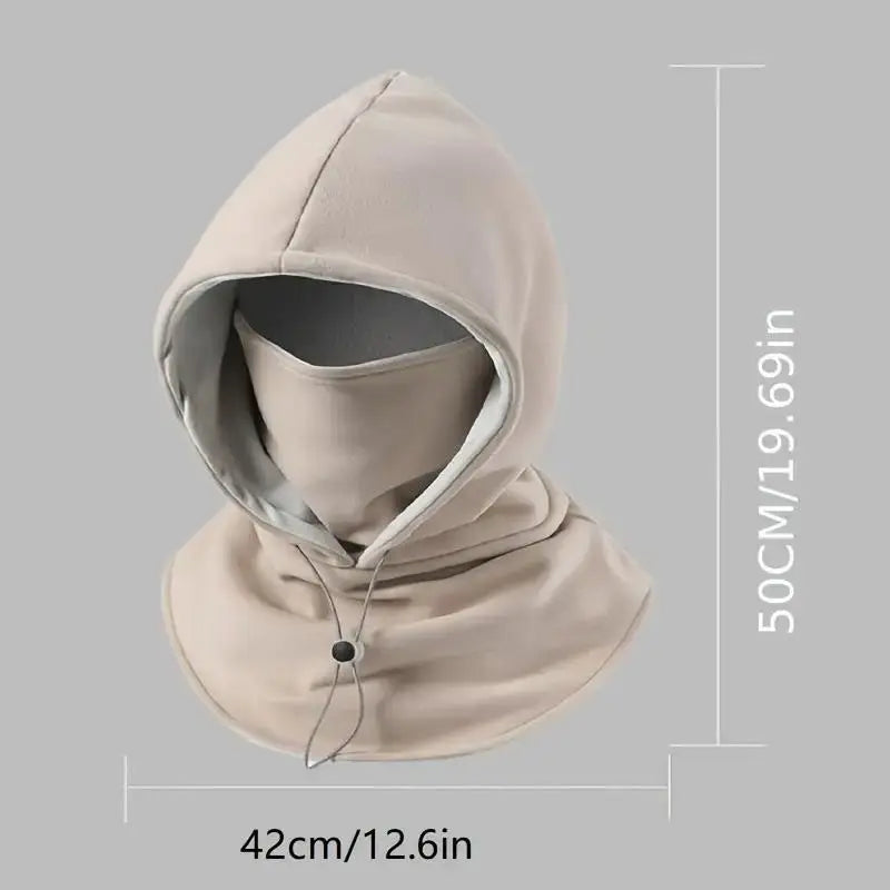 One-Piece Flannel Balaclava Windproof Warm Mask Hat – Winter Cycling Neck Warmer Cap