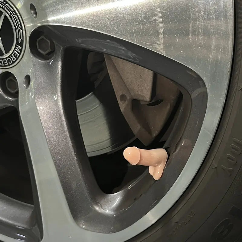 4-PCS Creative Funny Middle Finger Valve Stem Caps – Waterproof & Dustproof Tire Air Caps for Cars & Bikes