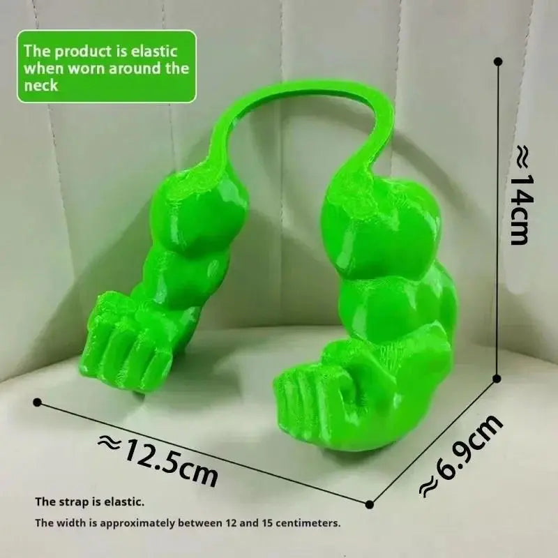Cat neck-hanging fist toy pendant, funny gadget, cat pet muscle arm model