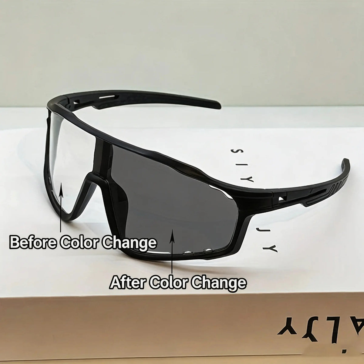 New Arrival: Photochromic UV-Protective Sports Sunglasses - Windproof & Sand-Resistant Cycling & Hiking Eyewear