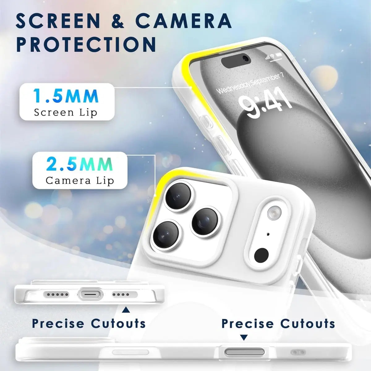 Color-Block Matte Translucent Magnetic Shockproof Case for iPhone 17-11 Series