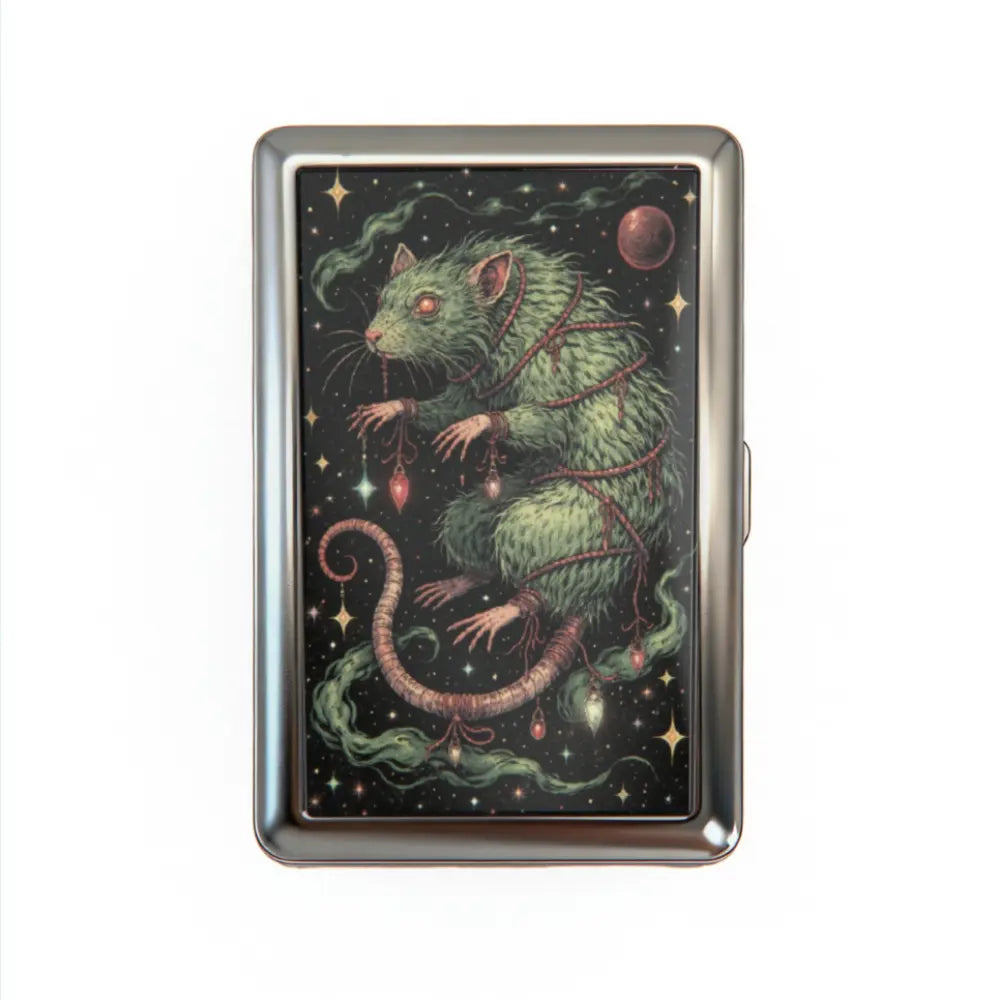 Vintage Cigarette Case - Card Holder Wallet, Multi-Functional Metal Tin Box, Versatile Trinket Business Card ID Holder