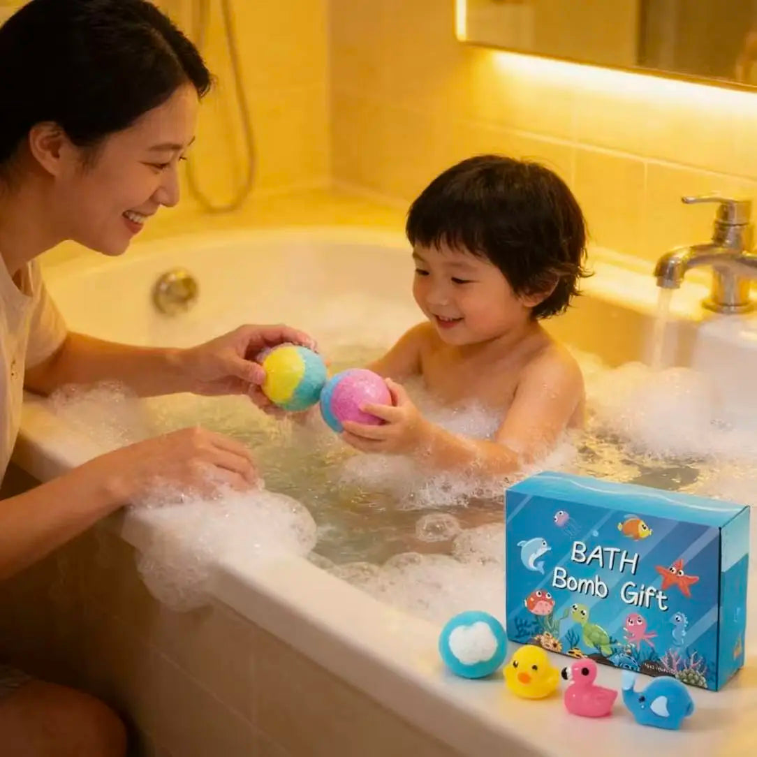Kids Bath Bomb Gift Set with Inside Toys: 12-Pack Fun Easter & Birthday Gift