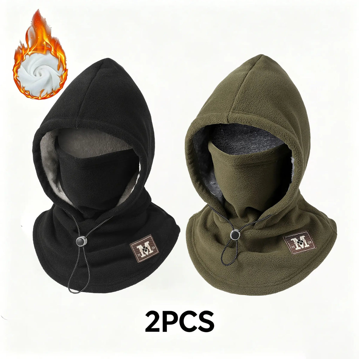 One-Piece Flannel Balaclava Windproof Warm Mask Hat – Winter Cycling Neck Warmer Cap