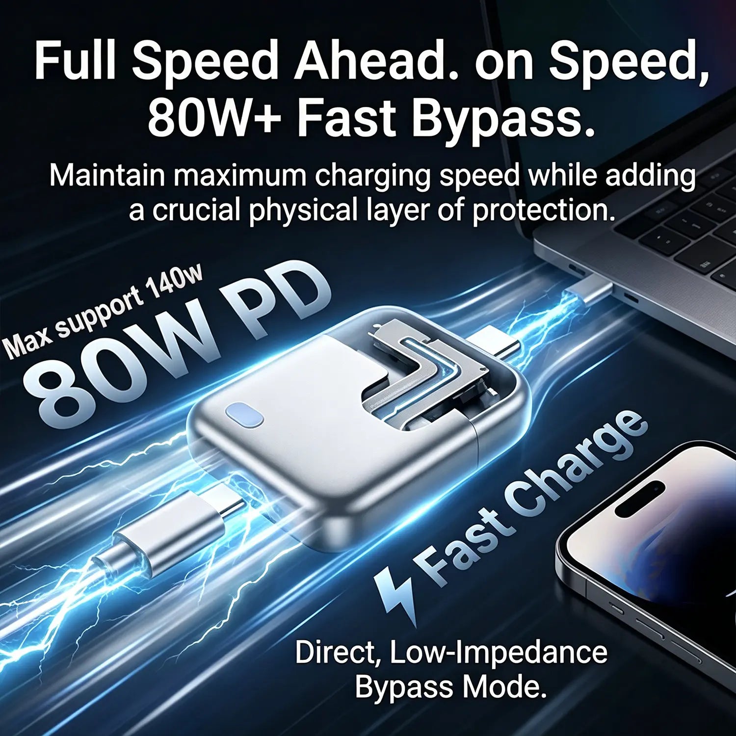140W Physical-Disconnect Battery Guard, auto&self eject charger,Smart Auto-Stop Charging Accessory for Mobile Smartphones & Handheld Devices, Anti-Overcharge Protection for Safe Overnight Charging, Universal for Phones Laptops Tablets