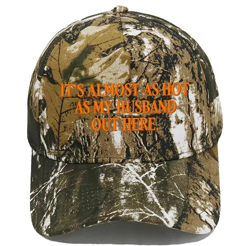 Funny "Almost As Hot As My Husband" Hat – Retro Two-Tone Snapback Cap
