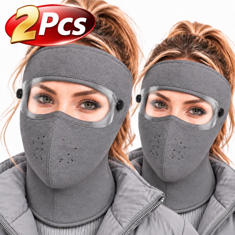 Winter Face Mask with Detachable Goggles – Windproof Thermal Fleece Full Cover for Outdoor Cycling & Skiing