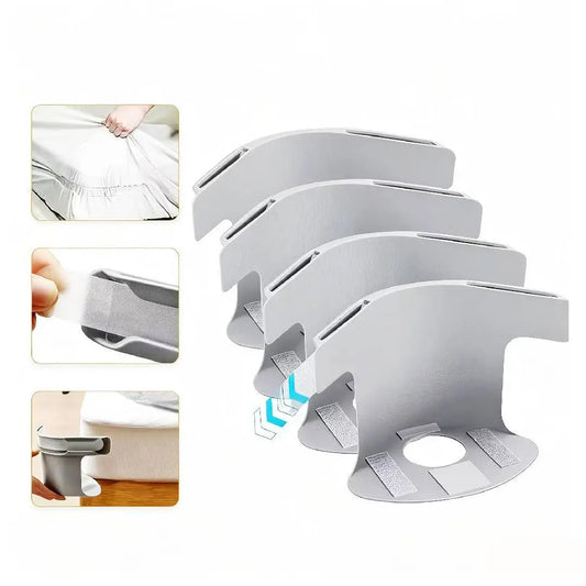4PCS Bed Sheet Holder Clips – Adjustable Mattress Corner Fasteners for Wrinkle-Free Sheets