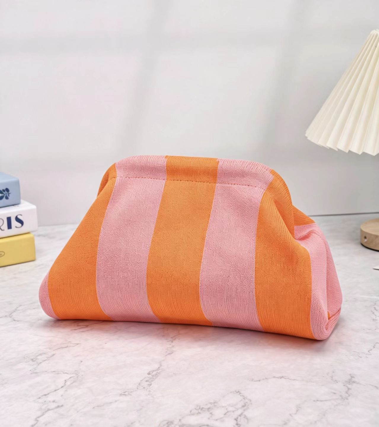 Women's Striped/rhombus/leaf/dot Cloud Handbag, Clip Closure Crossbody Bag, Lightweight Foldable for Daily Use, Gifts for Friends and Valentine's Day