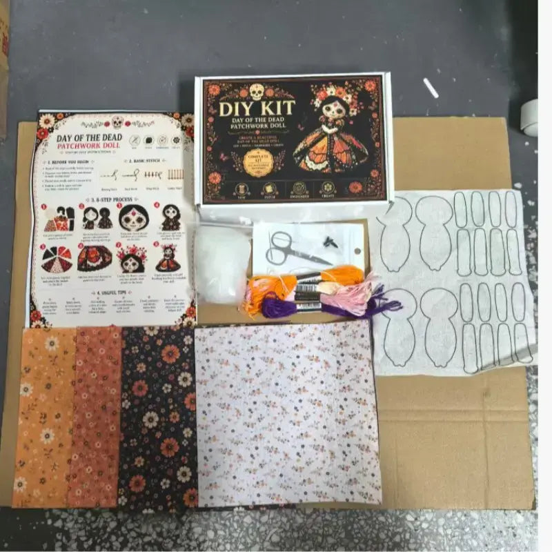 Halloween DIY Sewing Craft Kit – Complete Hand Sewing & Patchwork Art Set for Home Decor