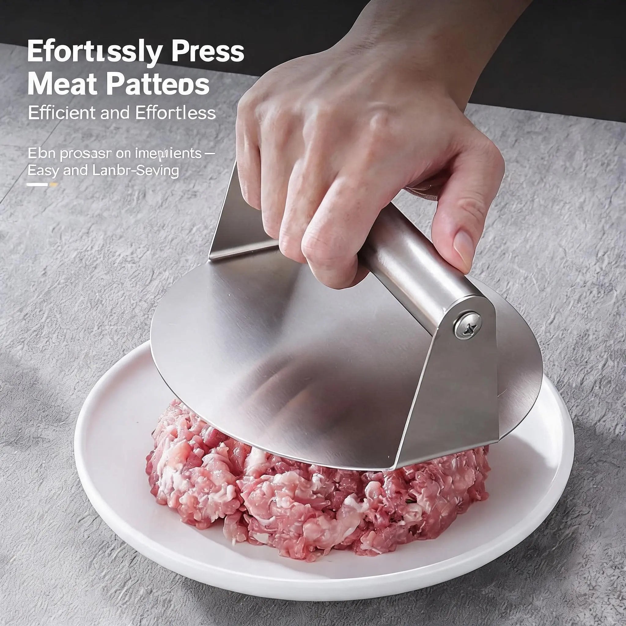 Stainless Steel Burger Press 4.72" – Non-Stick Burger Smasher for Flat Top Grill & Griddle