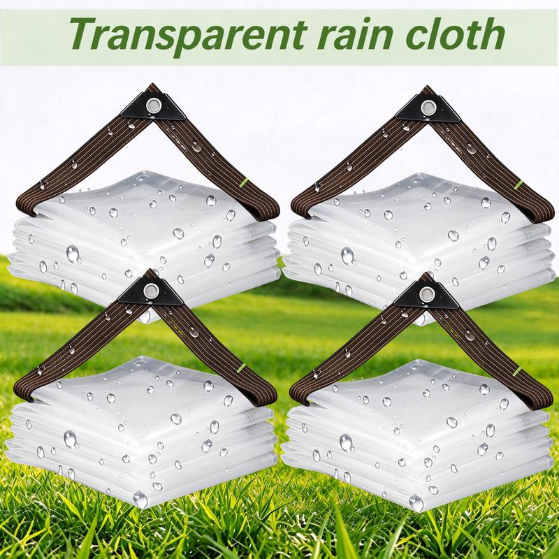 7x11FT Heavy-Duty Waterproof Clear Tarp with Grommets for Outdoor Plant & Patio Protection