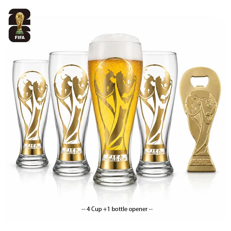 Official FIFA World Cup 26 Gold Stamped Classic Beer Glass--Collector's Edition summervibes Drinkware Tumblers