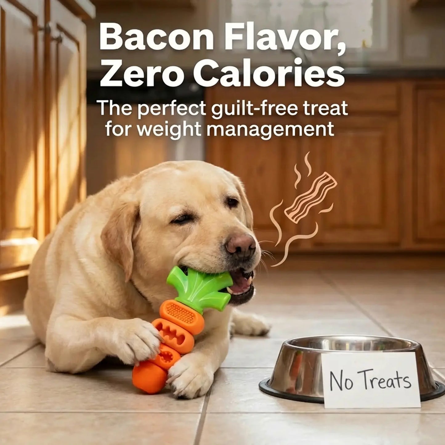 Carrot Dog Chew Toy – Durable Interactive Dental Toy for Aggressive Chewers, Teeth Cleaning & Mental Stimulation