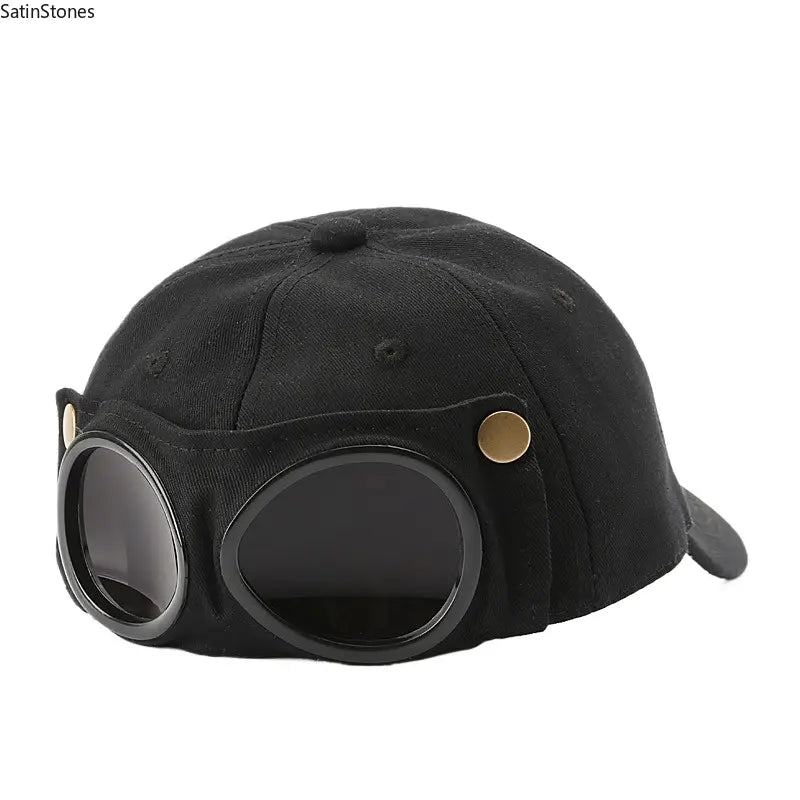 Men's Korean-Style Pilot Baseball Cap - Personalized Glasses-Ready, Curved Visor, Casual Style, Sunshade for Spring & Summer, Fitted Hat, Mens Gifts, Accessories Adults